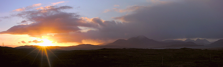 Sunset over the Cuillins